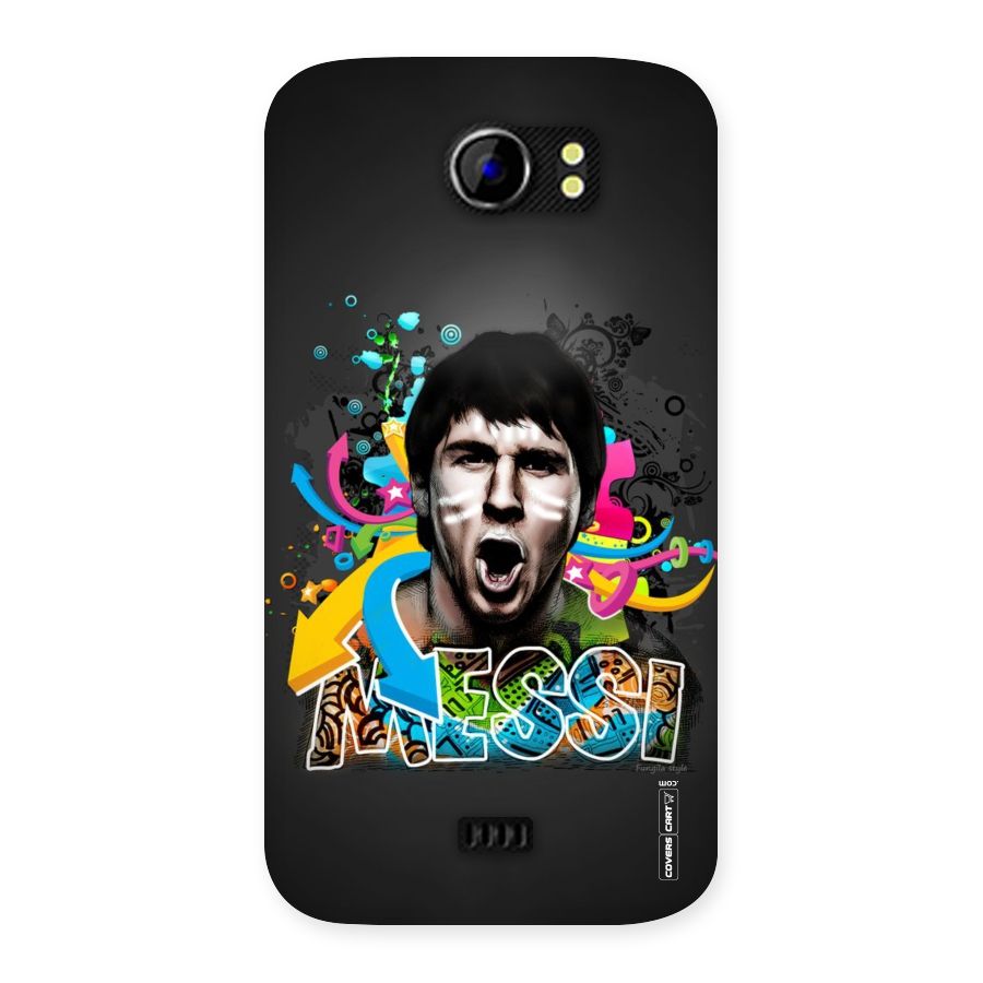 Messi For Argentina Back Case for Micromax Canvas 2 A110
