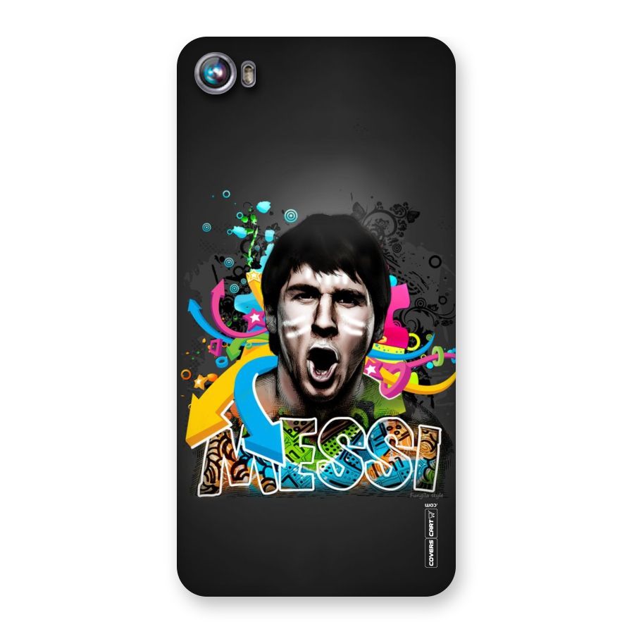 Messi For Argentina Back Case for Micromax Canvas Fire 4 A107