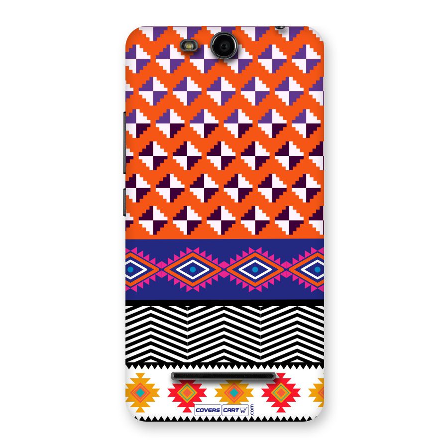 Mixed Pattern Aztec Back Case for Micromax Canvas Juice 3 Q392