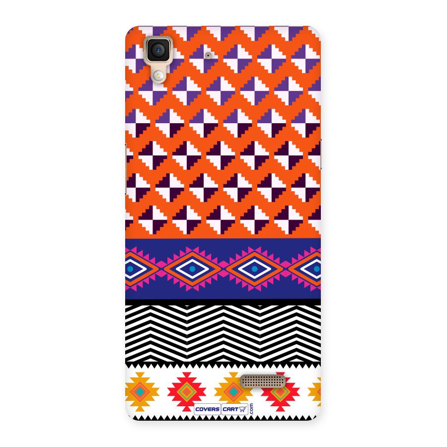 Mixed Pattern Aztec Back Case for Oppo R7