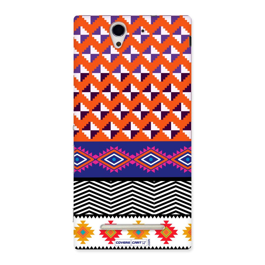 Mixed Pattern Aztec Back Case for Sony Xperia C3