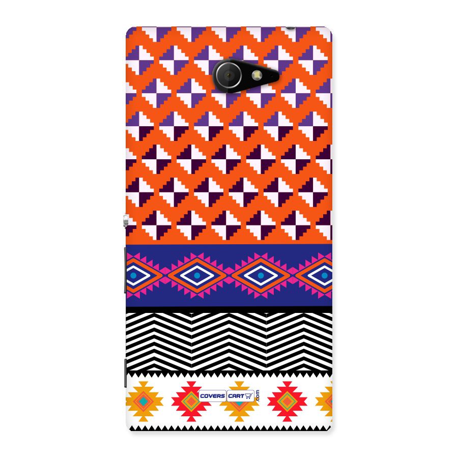 Mixed Pattern Aztec Back Case for Sony Xperia M2