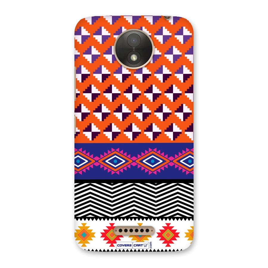 Mixed Pattern Aztec Back Case for Moto C Plus