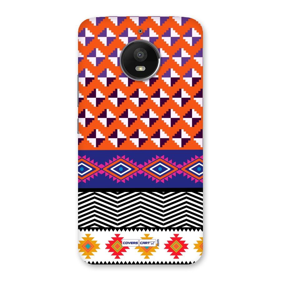 Mixed Pattern Aztec Back Case for Moto E4 Plus