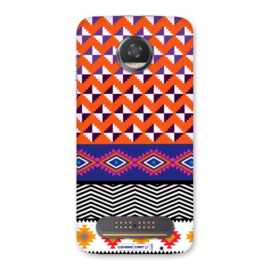 Mixed Pattern Aztec Back Case for Moto Z2 Play