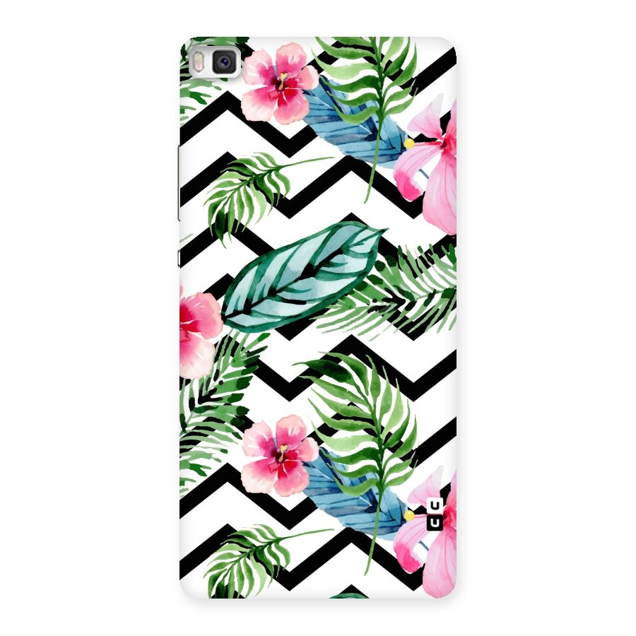 Modern Flowers Back Case for Huawei P8
