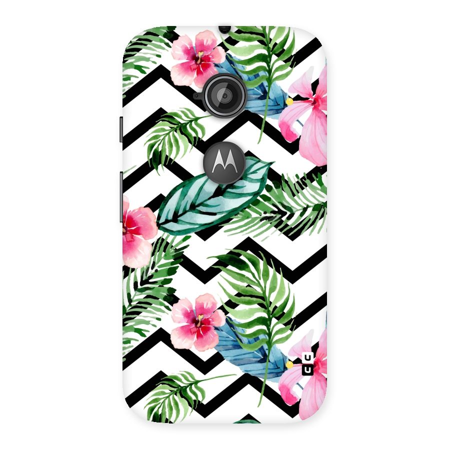 Modern Flowers Back Case for Moto E 2nd Gen