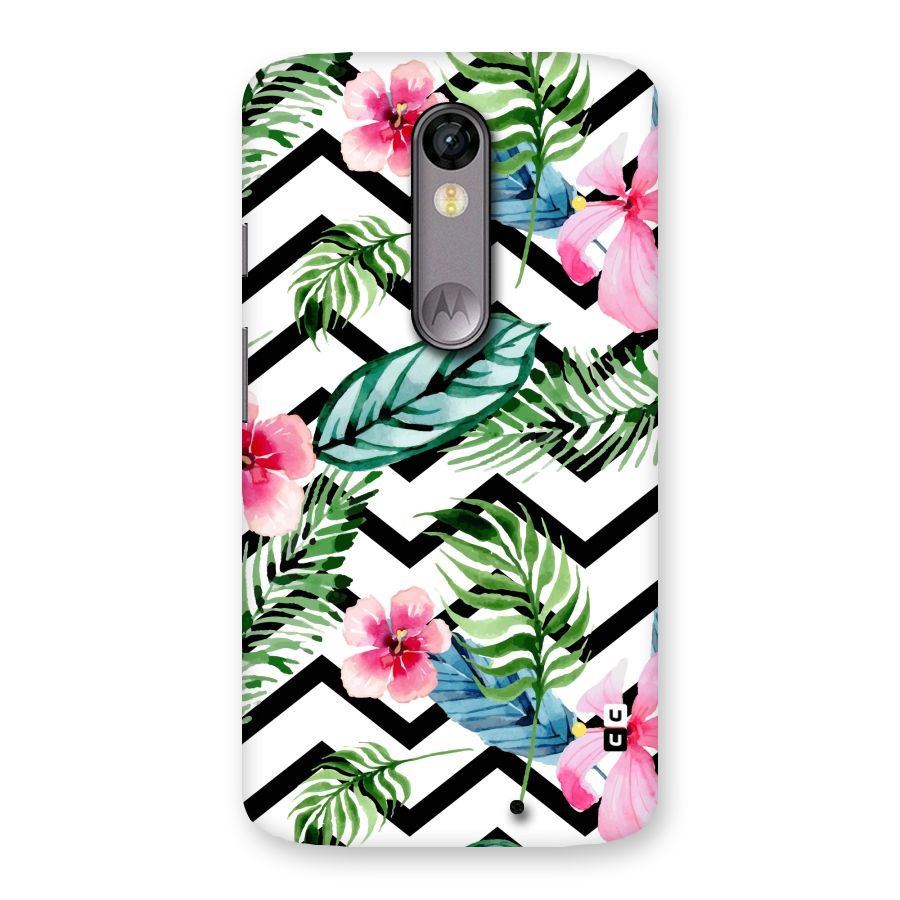 Modern Flowers Back Case for Moto X Force