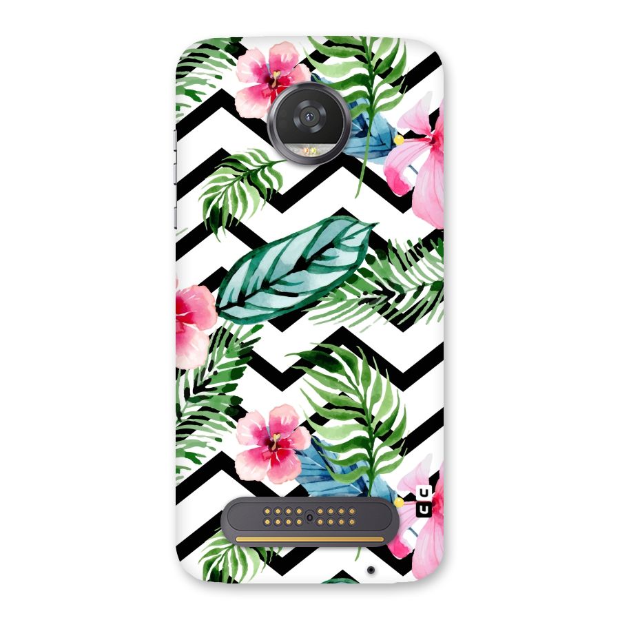 Modern Flowers Back Case for Moto Z2 Play