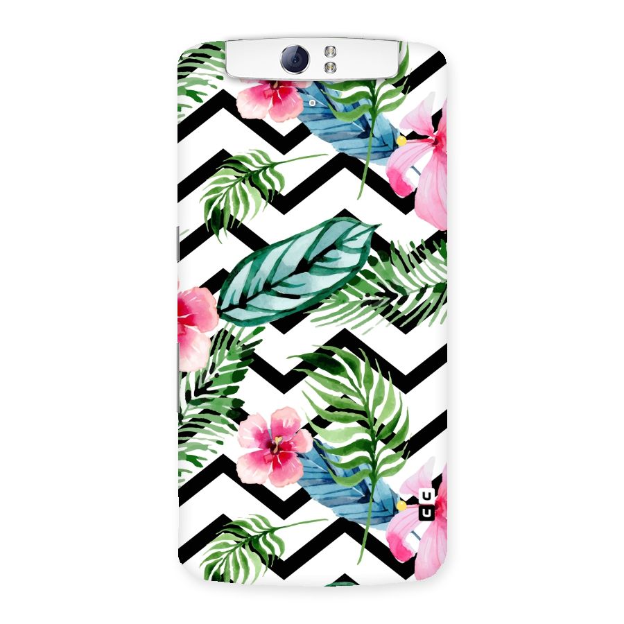 Modern Flowers Back Case for Oppo N1