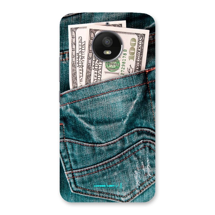 Money in Jeans Back Case for Moto E4 Plus