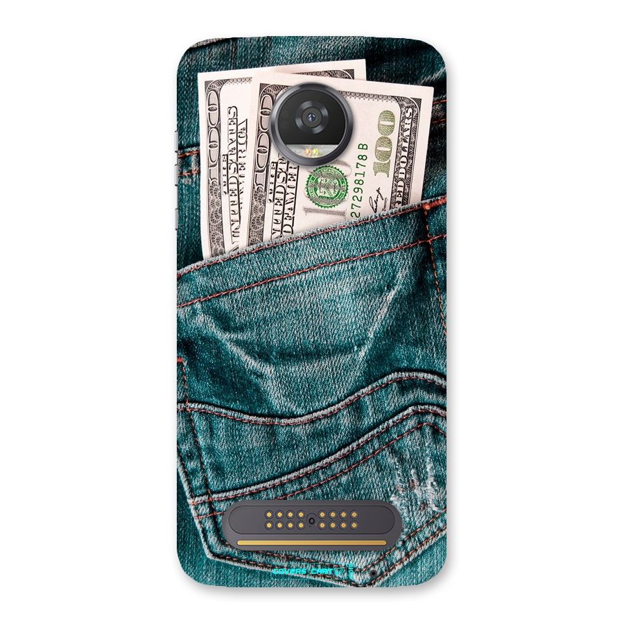 Money in Jeans Back Case for Moto Z2 Play