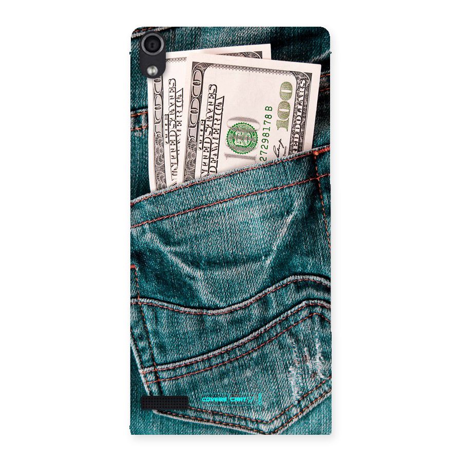 Money in Jeans Back Case for Ascend P6