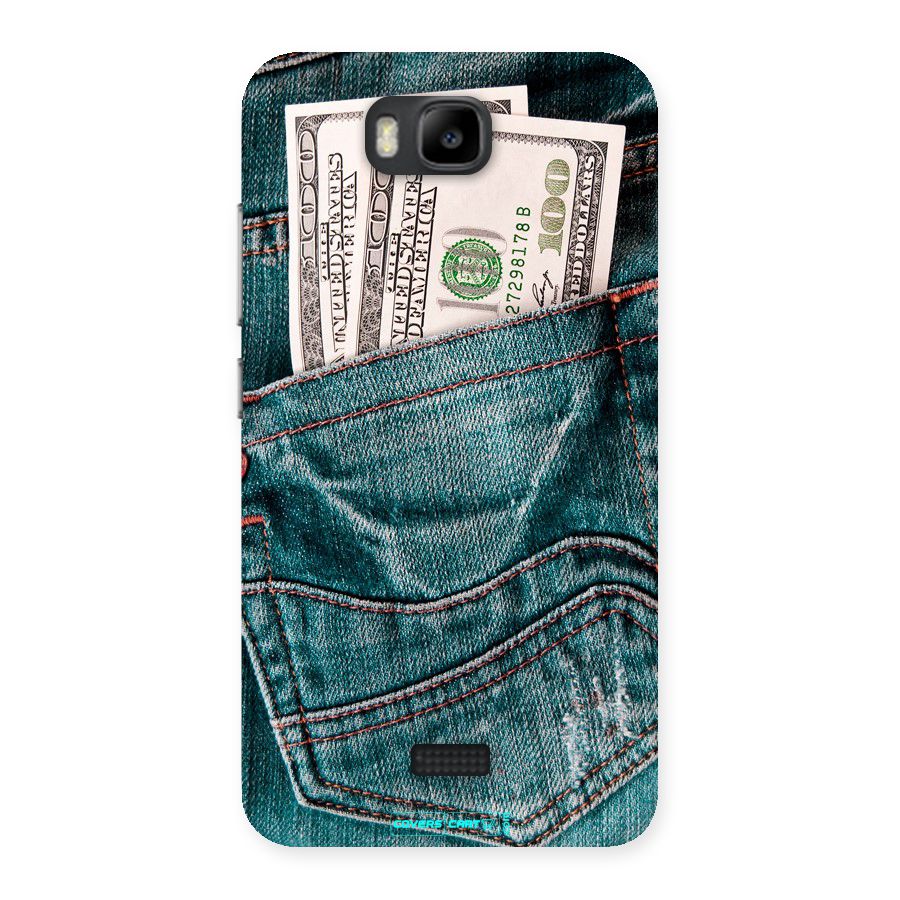 Money in Jeans Back Case for Honor Bee