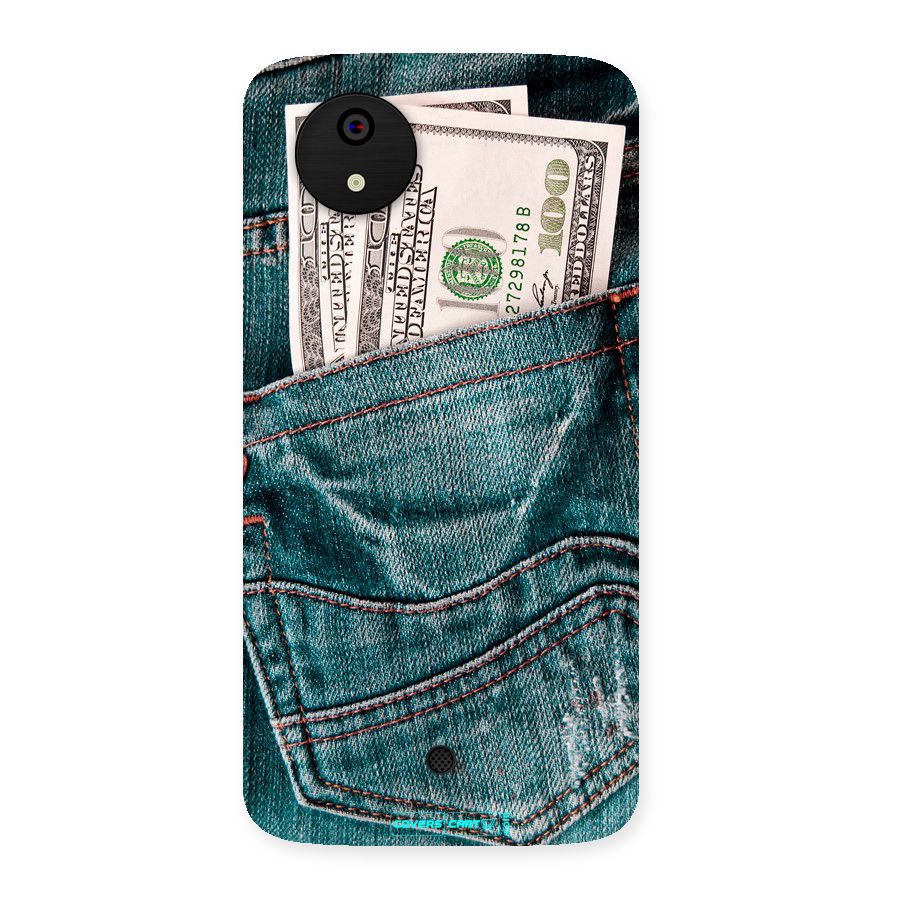 Money in Jeans Back Case for Micromax Canvas A1