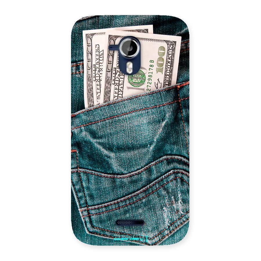 Money in Jeans Back Case for Micromax Canvas Magnus A117
