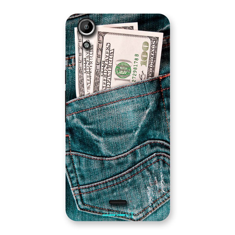 Money in Jeans Back Case for Micromax Canvas Selfie Lens Q345