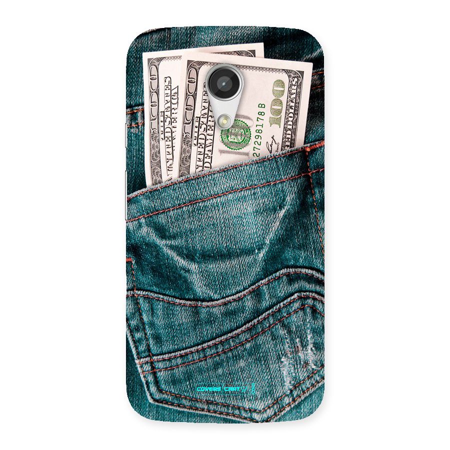 Money in Jeans Back Case for Moto G 2nd Gen