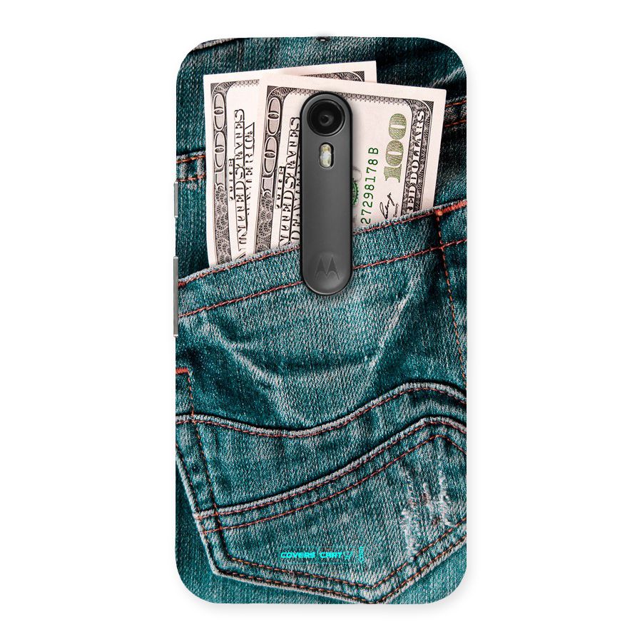 Money in Jeans Back Case for Moto G Turbo