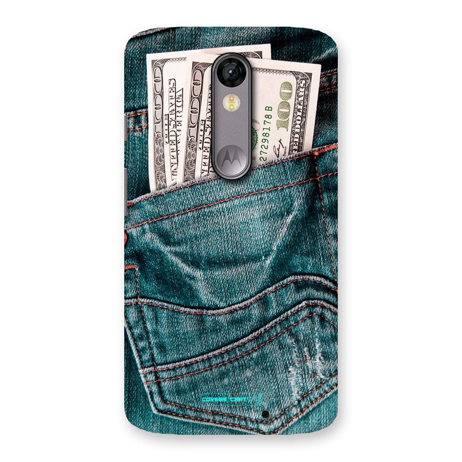 Money in Jeans Back Case for Moto X Force