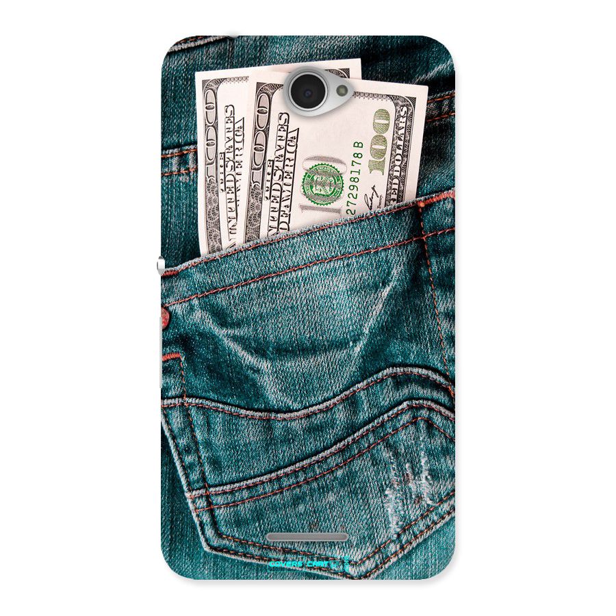 Money in Jeans Back Case for Sony Xperia E4