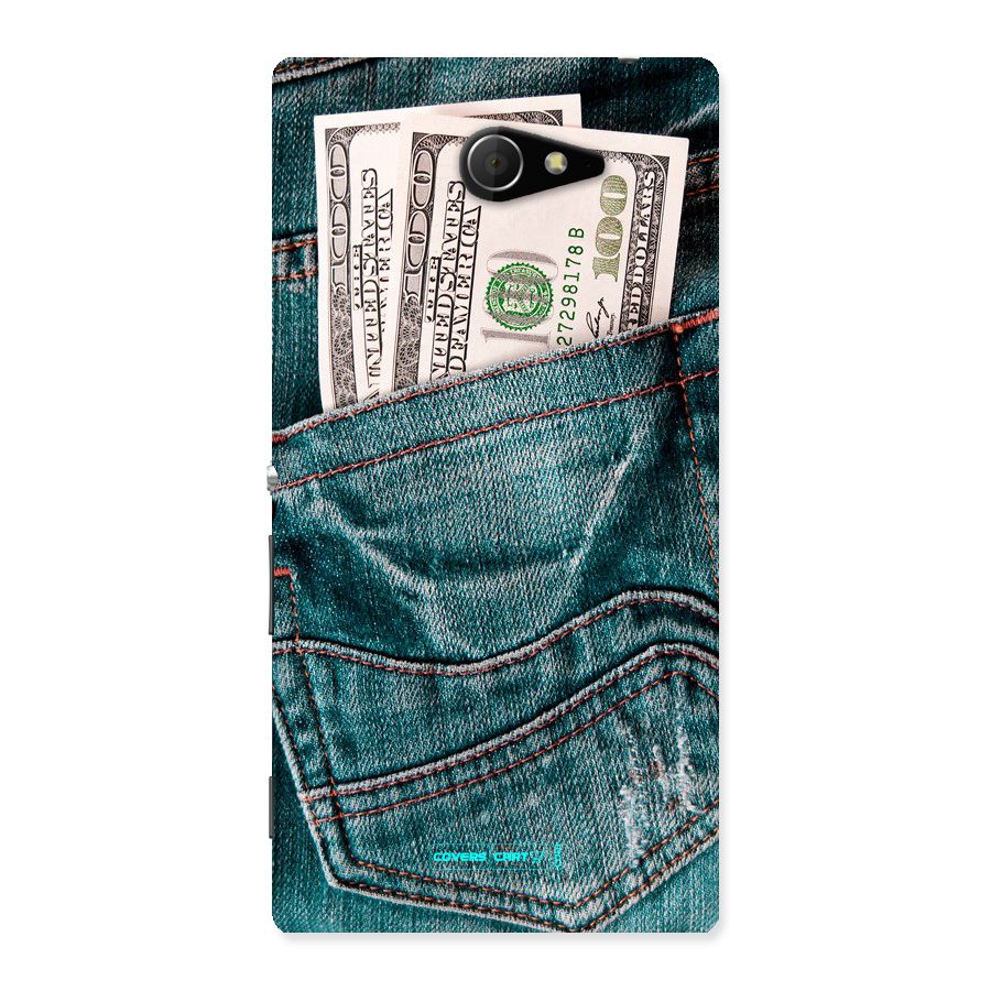 Money in Jeans Back Case for Sony Xperia M2