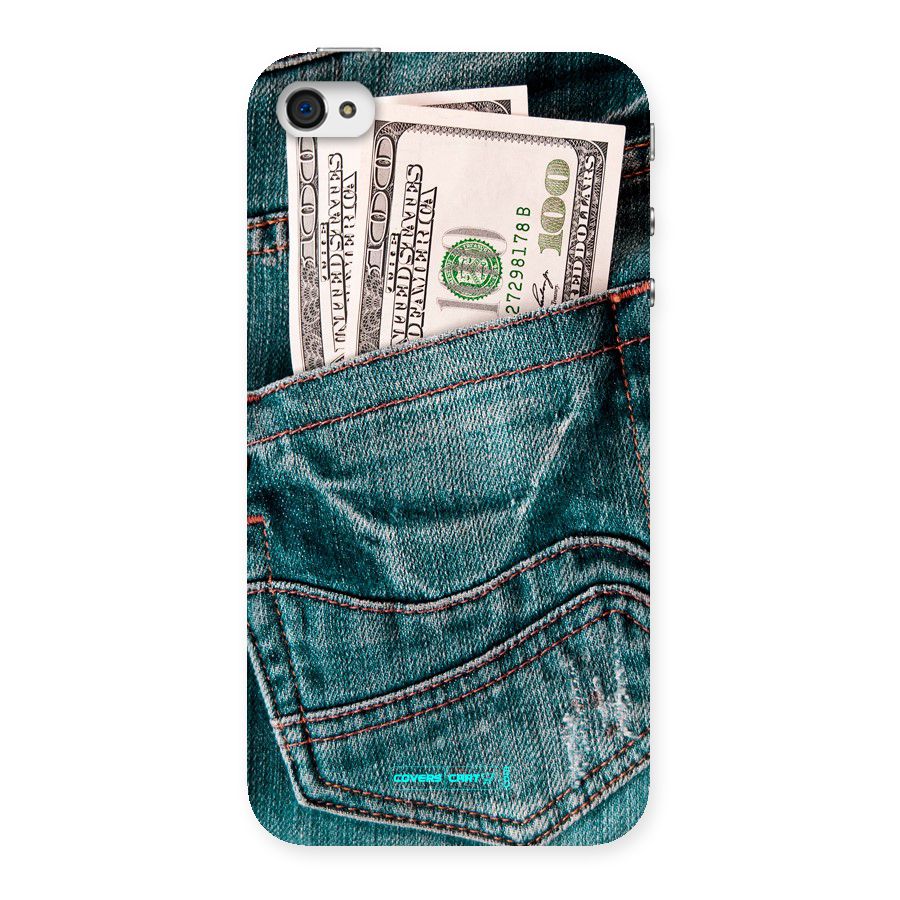 Money in Jeans Back Case for iPhone 4 4s