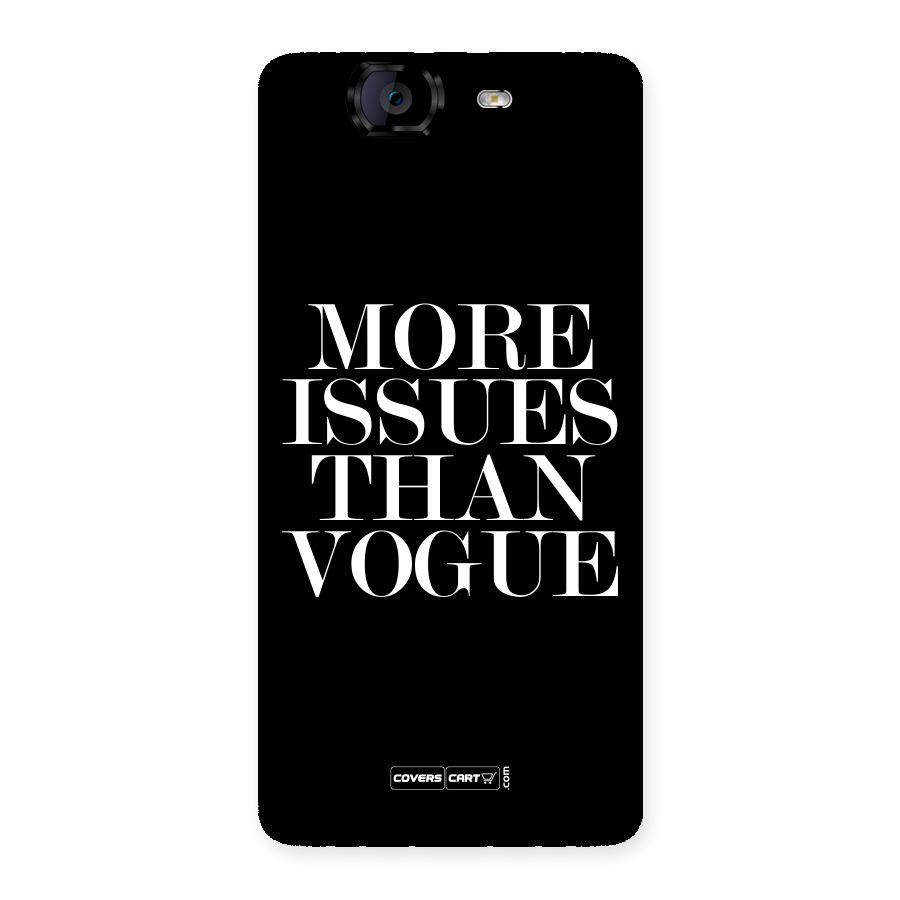 More Issues than Vogue (Black) Back Case for Canvas Knight A350