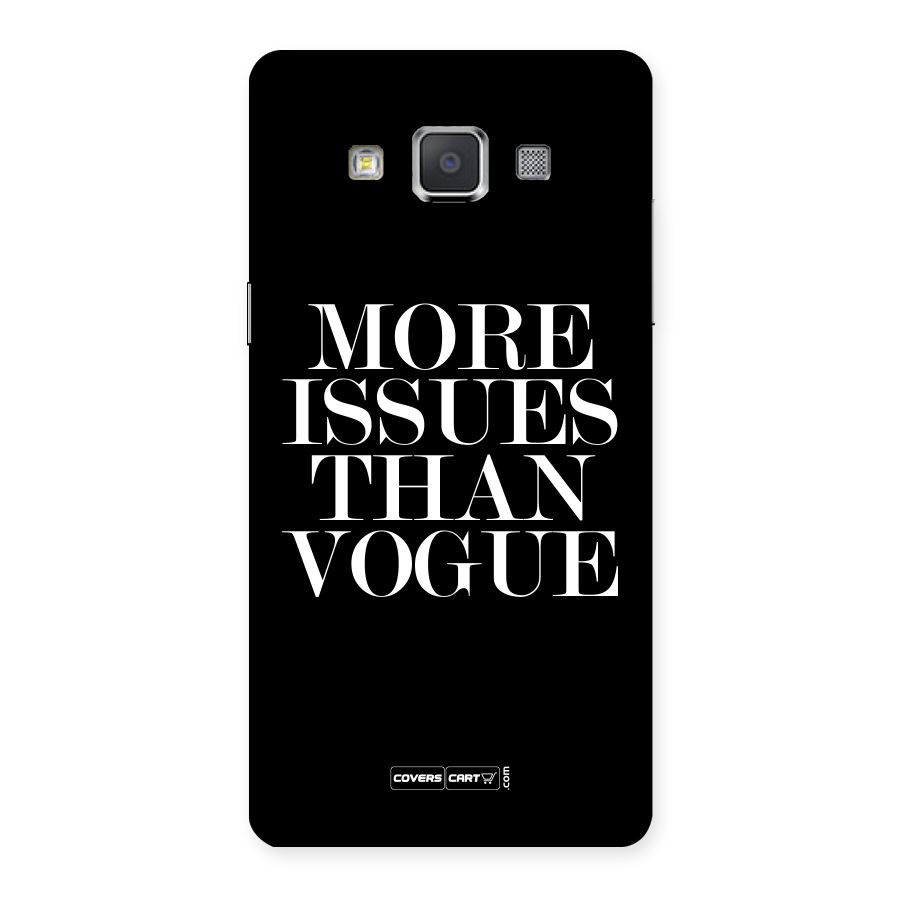 More Issues than Vogue (Black) Back Case for Galaxy Grand Max