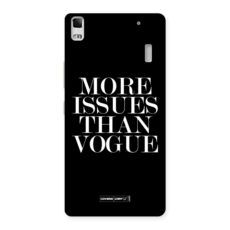 More Issues than Vogue (Black) Back Case for Lenovo A7000