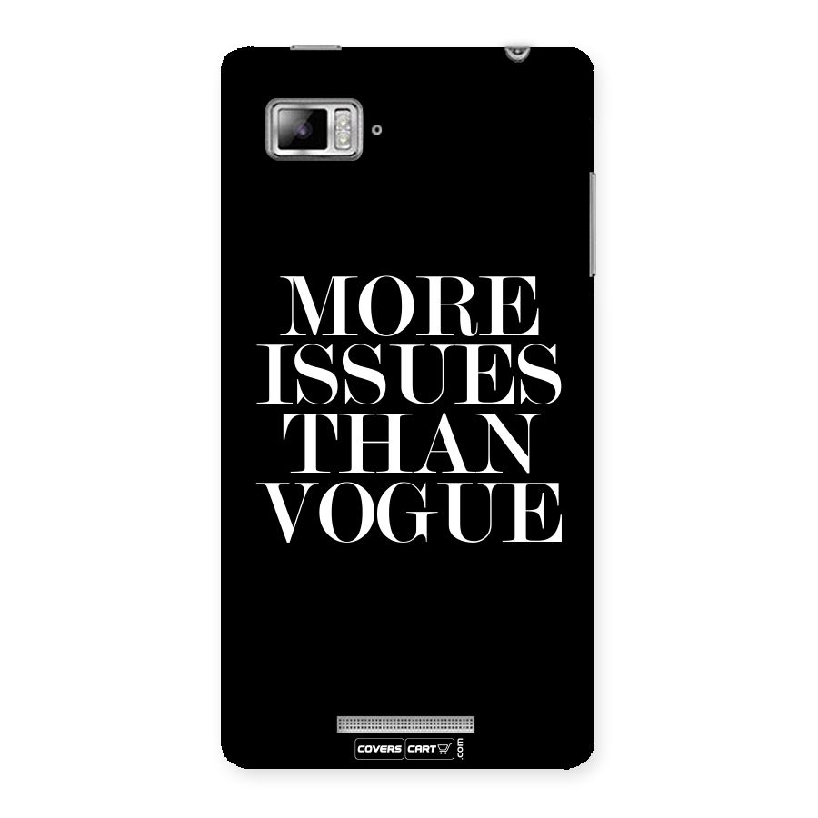 More Issues than Vogue (Black) Back Case for Lenovo Vibe Z K910