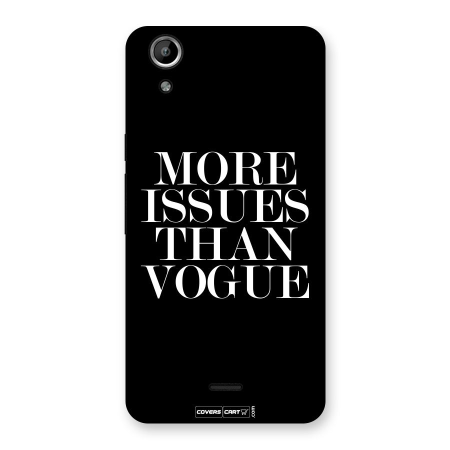 More Issues than Vogue (Black) Back Case for Micromax Canvas Selfie Lens Q345
