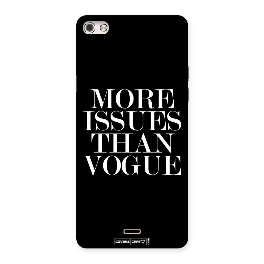 More Issues than Vogue (Black) Back Case for Micromax Canvas Silver 5