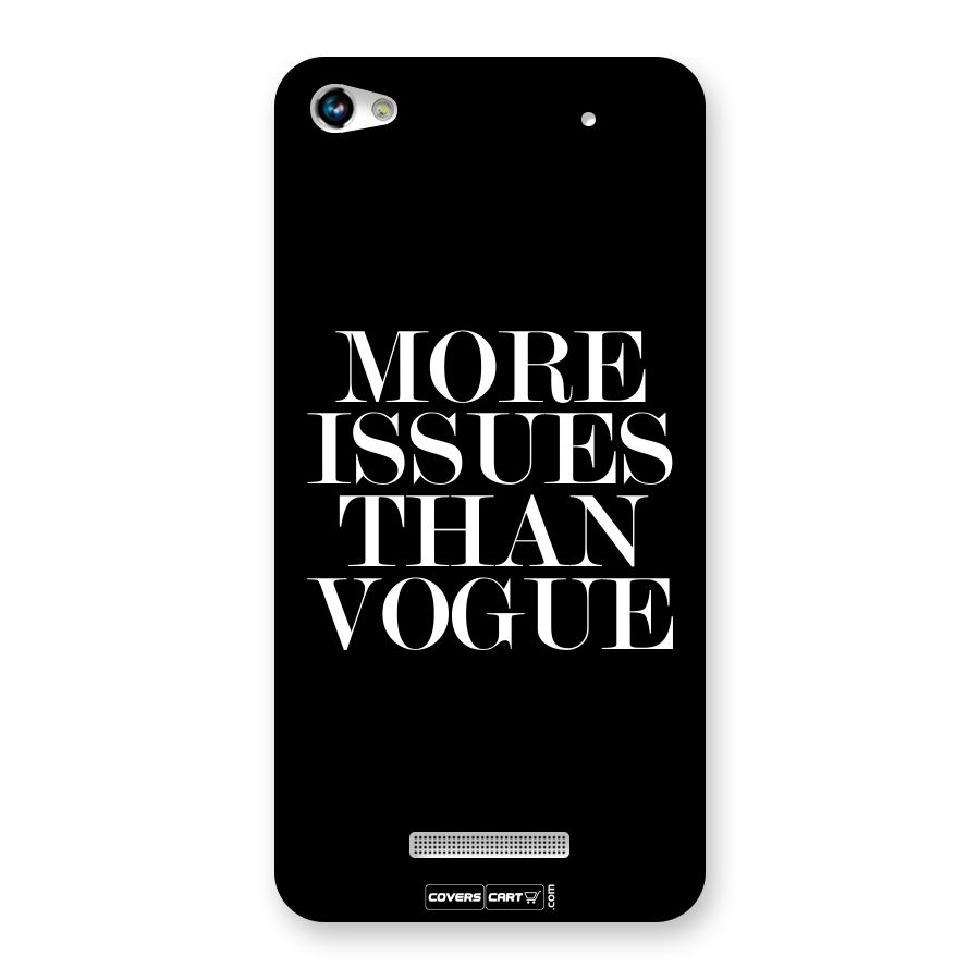 More Issues than Vogue (Black) Back Case for Micromax Hue 2