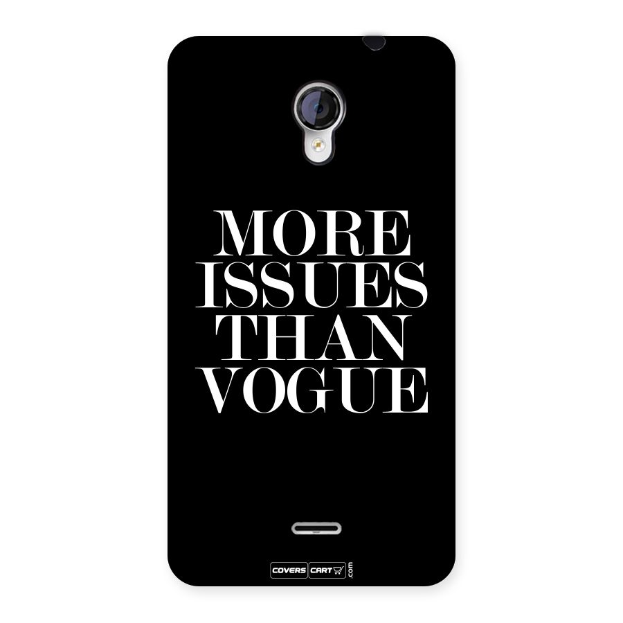 More Issues than Vogue (Black) Back Case for Micromax Unite 2 A106