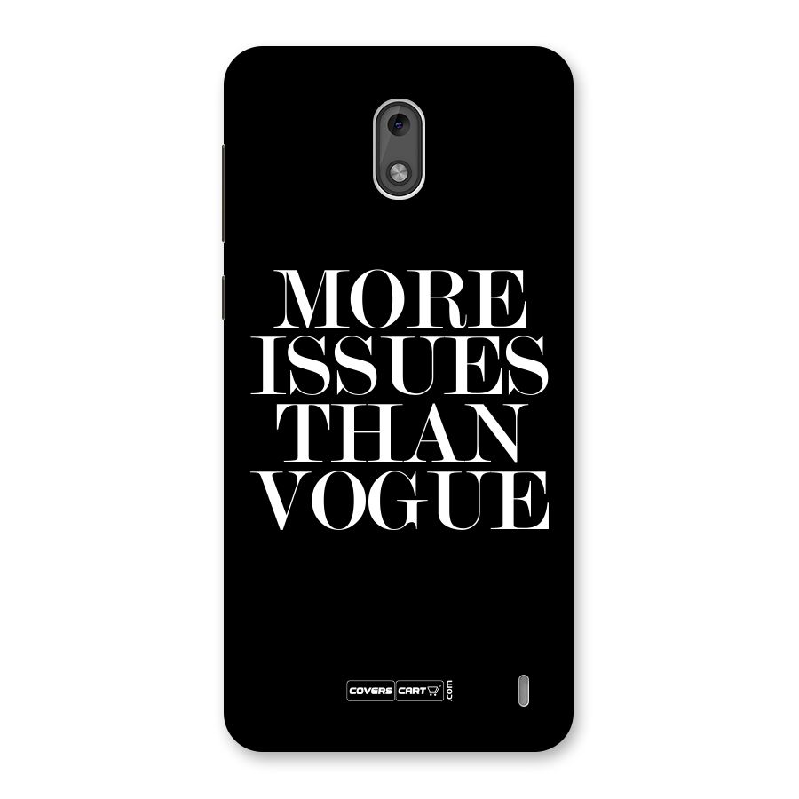 More Issues than Vogue (Black) Back Case for Nokia 2
