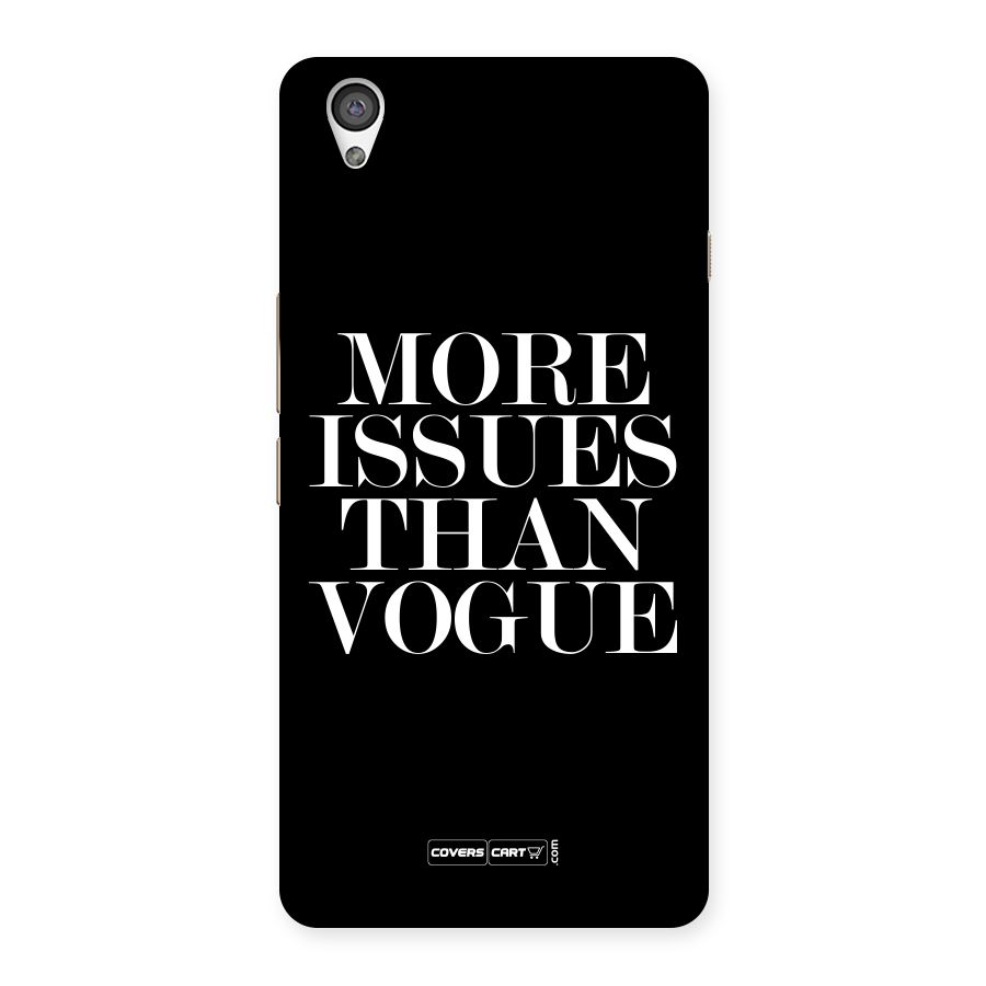 More Issues than Vogue (Black) Back Case for OnePlus X