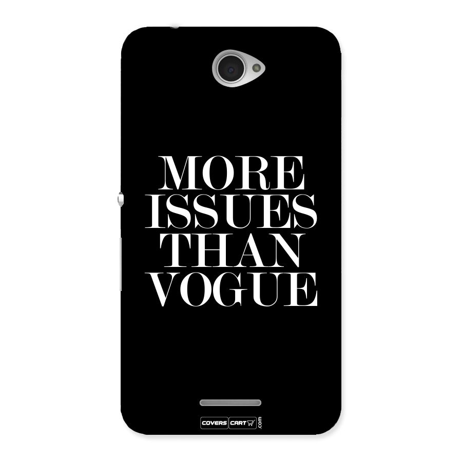 More Issues than Vogue (Black) Back Case for Sony Xperia E4