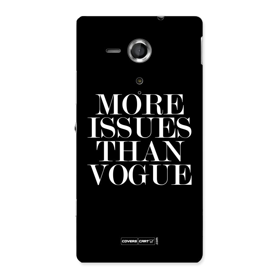 More Issues than Vogue (Black) Back Case for Sony Xperia SP