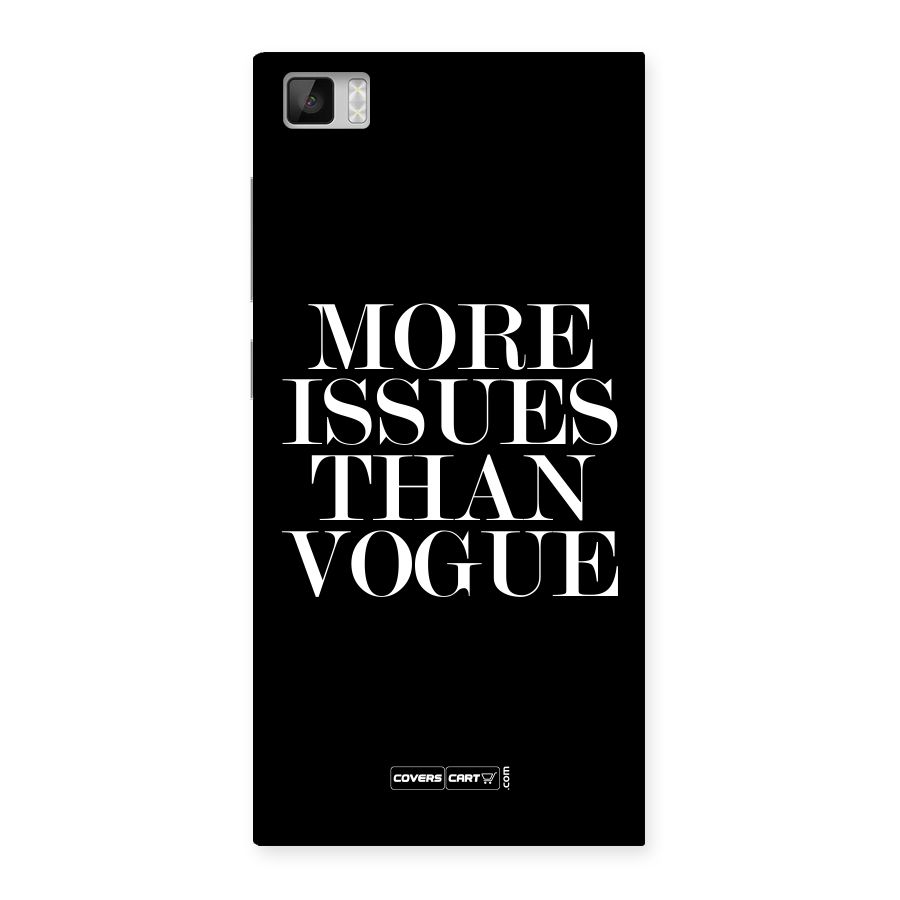 More Issues than Vogue (Black) Back Case for Xiaomi Mi3