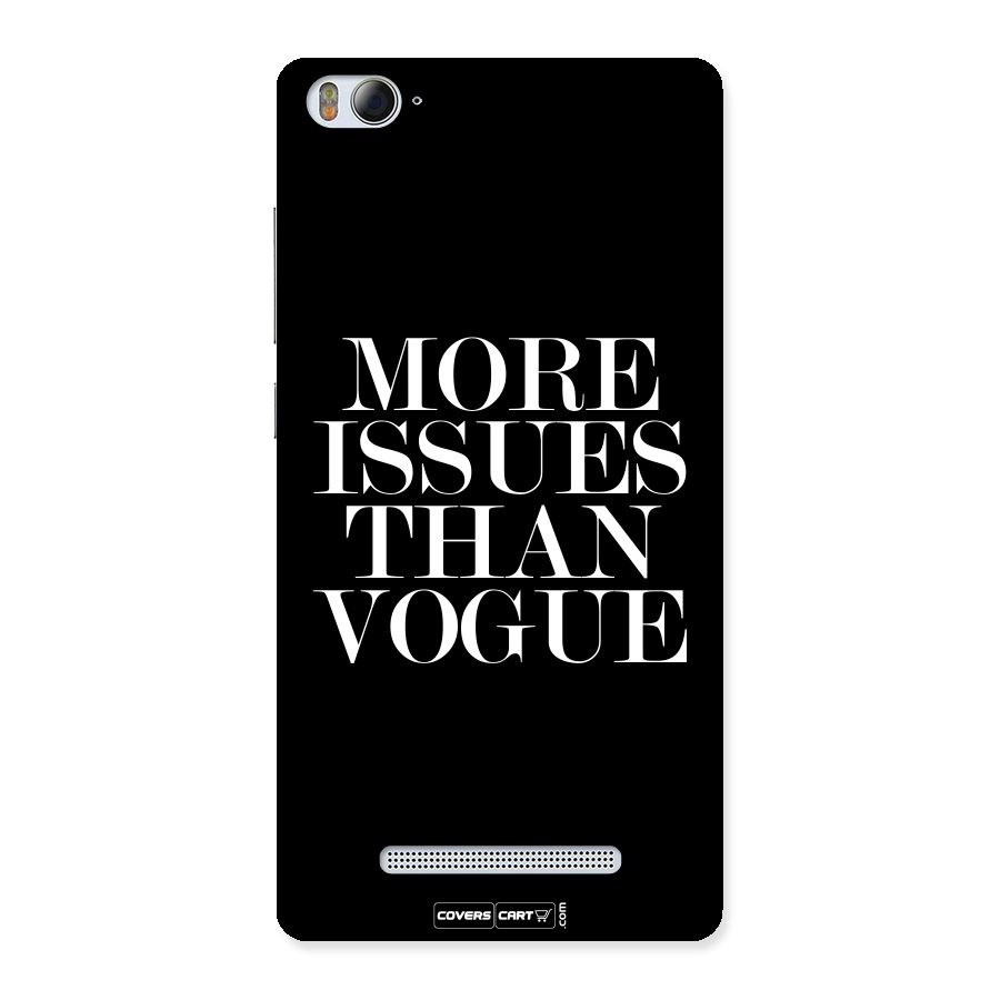 More Issues than Vogue (Black) Back Case for Xiaomi Mi4i