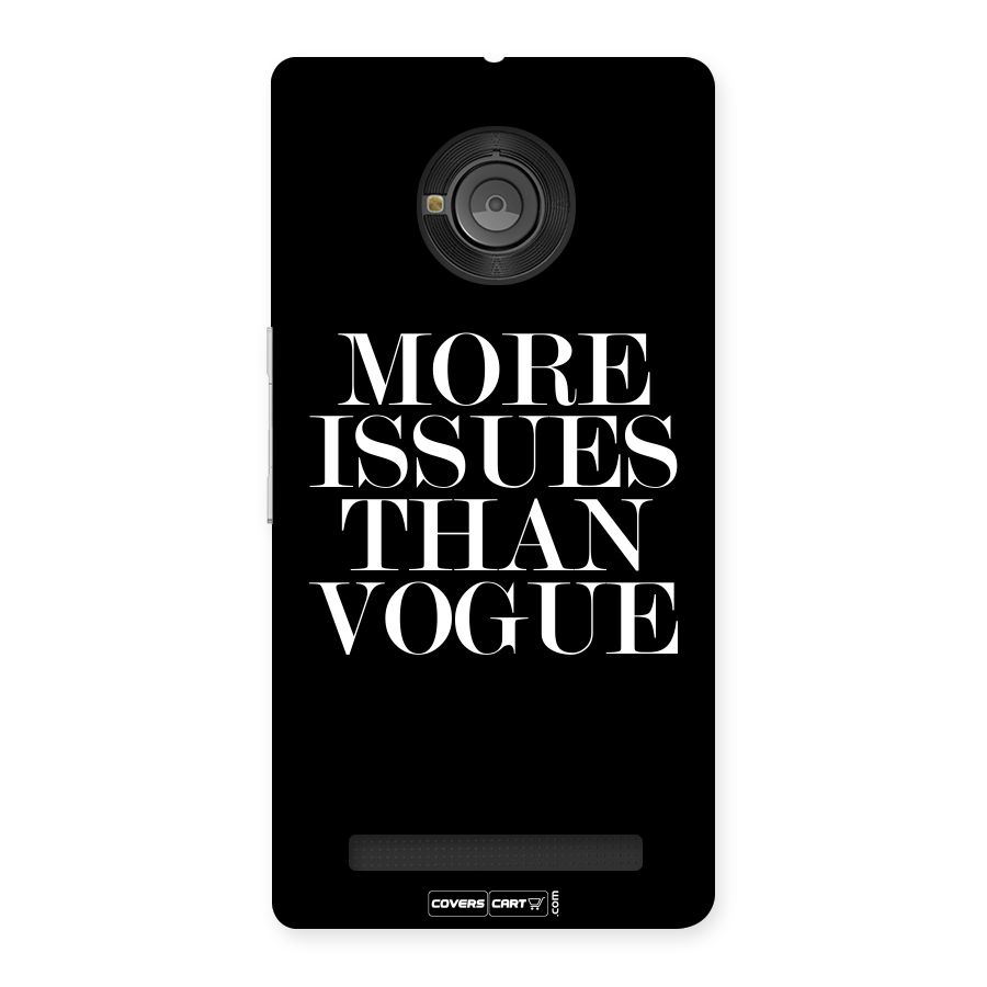 More Issues than Vogue (Black) Back Case for Yu Yunique