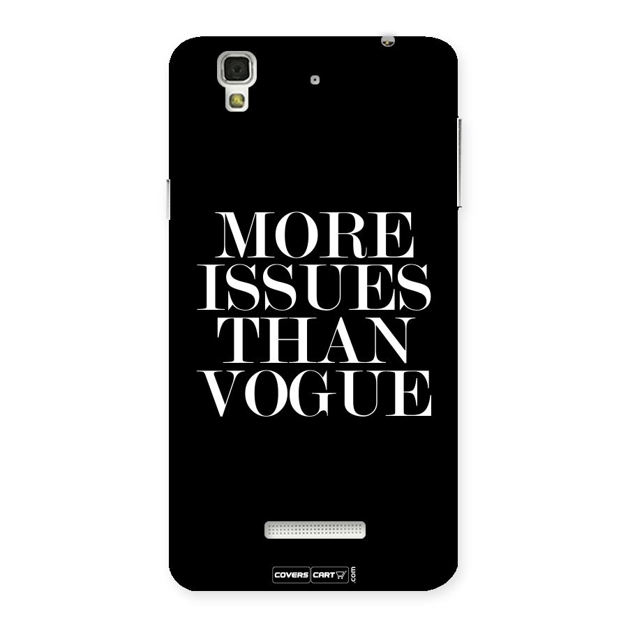 More Issues than Vogue (Black) Back Case for Yu Yureka