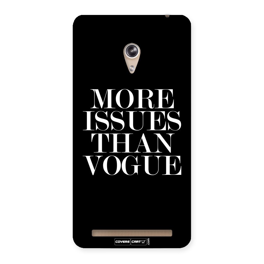 More Issues than Vogue (Black) Back Case for Zenfone 6