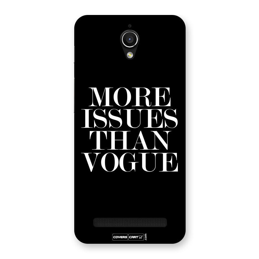 More Issues than Vogue (Black) Back Case for Zenfone Go