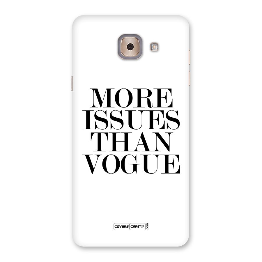 More Issues than Vogue (White) Back Case for Galaxy J7 Max