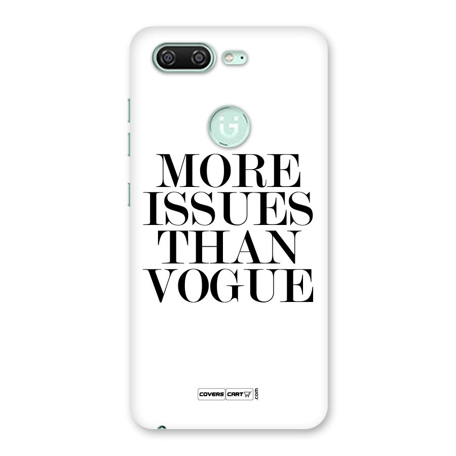 More Issues than Vogue (White) Back Case for Gionee S10