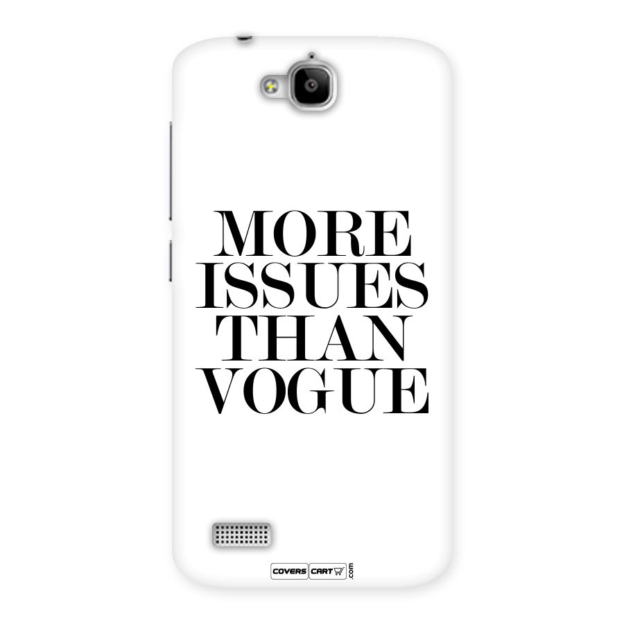 More Issues than Vogue (White) Back Case for Honor Holly