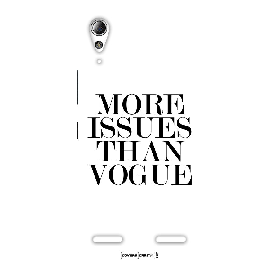 More Issues than Vogue (White) Back Case for Lenovo A6000 Plus