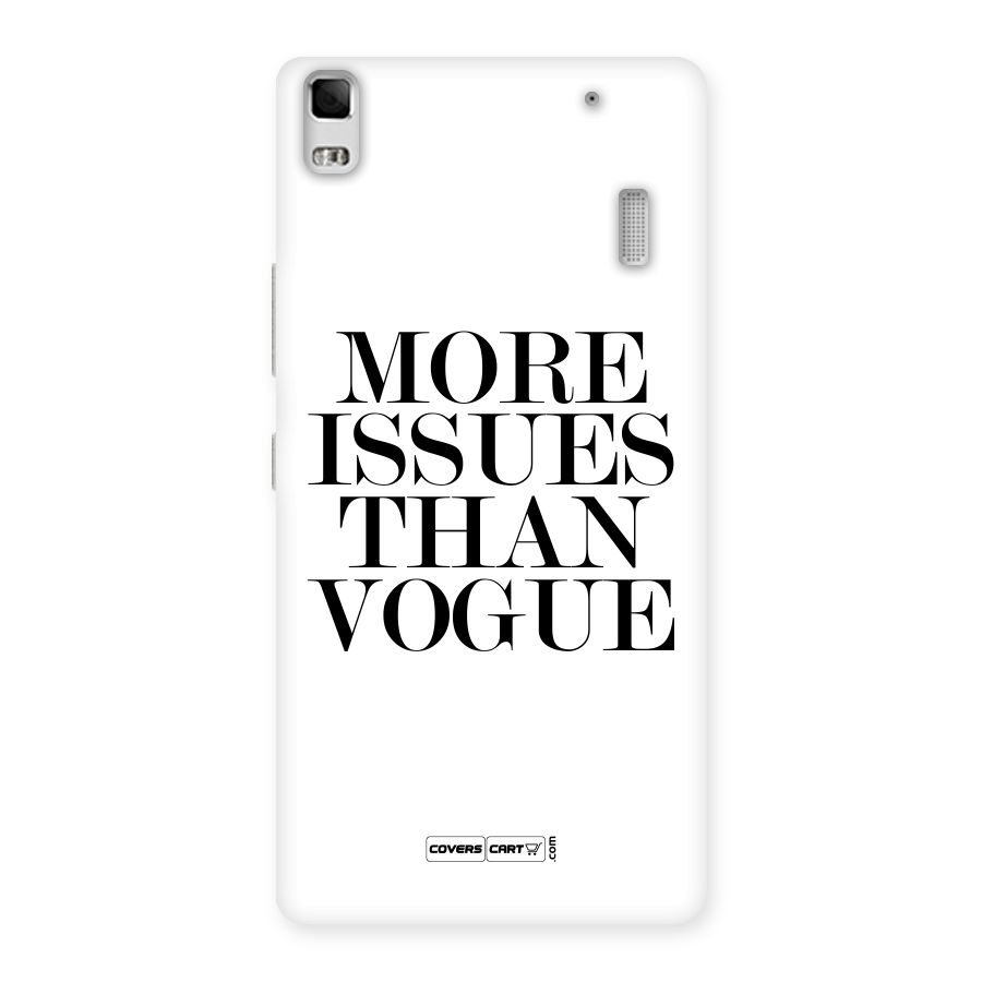 More Issues than Vogue (White) Back Case for Lenovo A7000